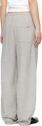 The Elder Statesman Gray Daily Wide Leg Sweatpants