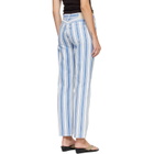 Citizens of Humanity Blue & White Anissa Straight Leg Jeans