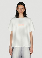 Guess USA - Washed Logo Print T-Shirt in White