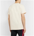 Gucci - Logo-Embroidered Cotton-Jersey T-Shirt - Cream