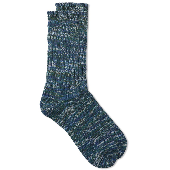 Photo: Anonymous Ism 5 Colour Mix Crew Sock in Navy