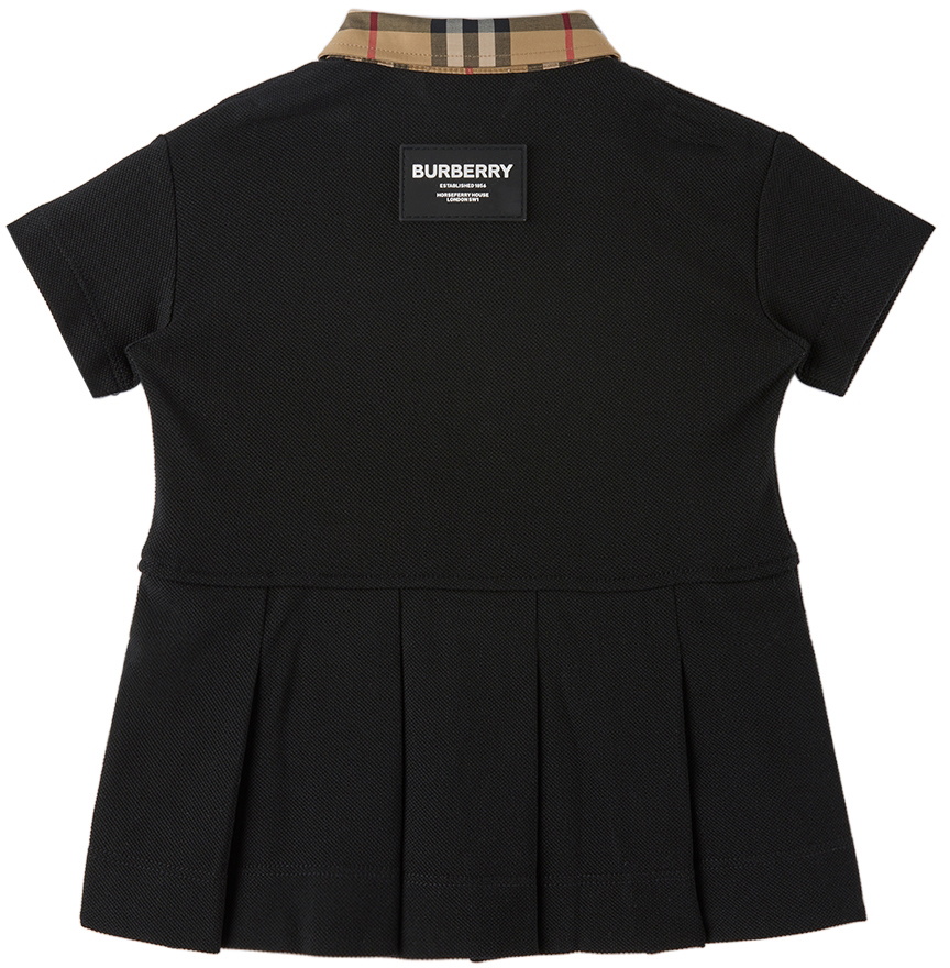black burberry dress Burberry Baby Girls Long Sleeve Mini Talbot Dress In Black 6 Mths main image 0