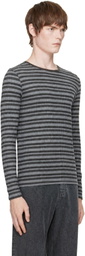 LISA YANG Gray Tariq Stripes Sweater