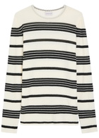 Moncler Striped Fine-knit Cotton-blend T-shirt Stripe
