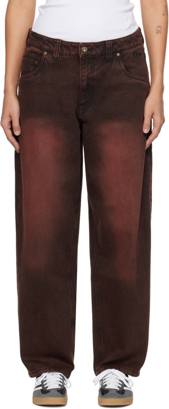Photo: Dime Burgundy Classic Baggy Jeans