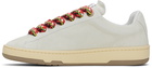 Lanvin Off-White Suede Curb Lite Sneakers