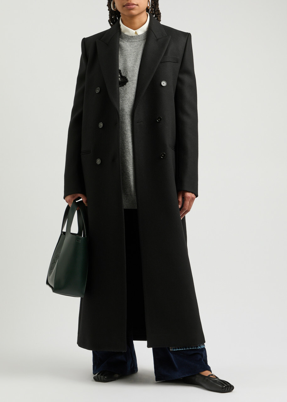 Stella Mccartney Double-breasted Wool Coat Black Stella McCartney