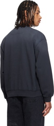 Solid Homme Gray Applique Studded Sweatshirt
