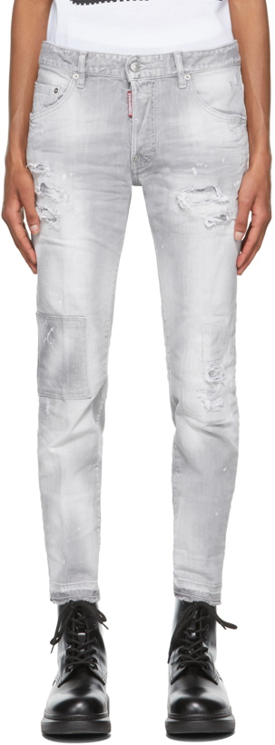 Photo: Dsquared2 Grey Made With Love Skater Jeans