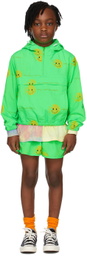 Luckytry Kids Green Smile Anorak Jacket Set