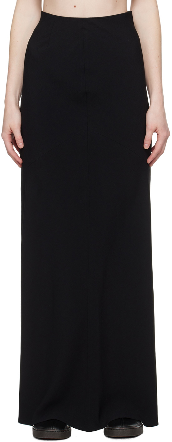 スカート AMI PARIS SS25 Black polyester skirt (FSK353PL0027 001) AMI Paris virgin-wool Skater Skirt | Black | FARFETCH JO