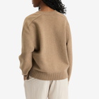 Róhe Women's Cape V-Neck Wrap Jumper in Taupe Melange