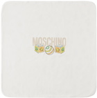 Moschino Baby Off-White Teddy Bear Blanket