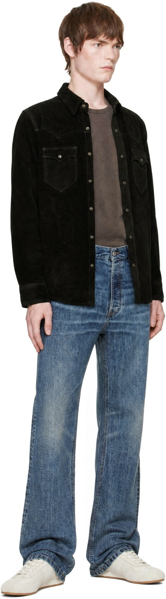 RRL Black Suede Western Jacket