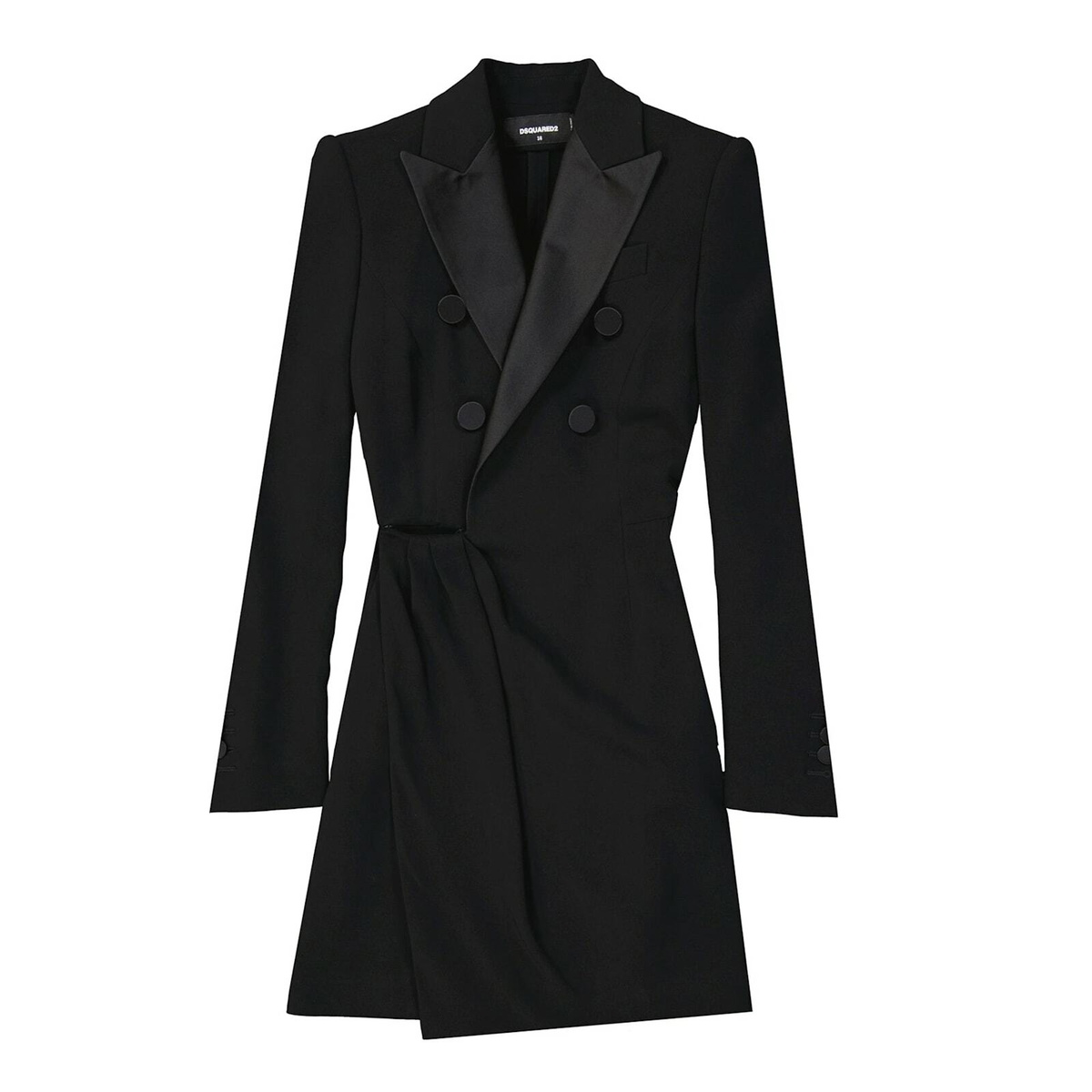 【送料&関税込】Dsquared2 Crepe Dress DSQUARED2 - One Shoulder Viscose Crepe Long Dress Dsquared2