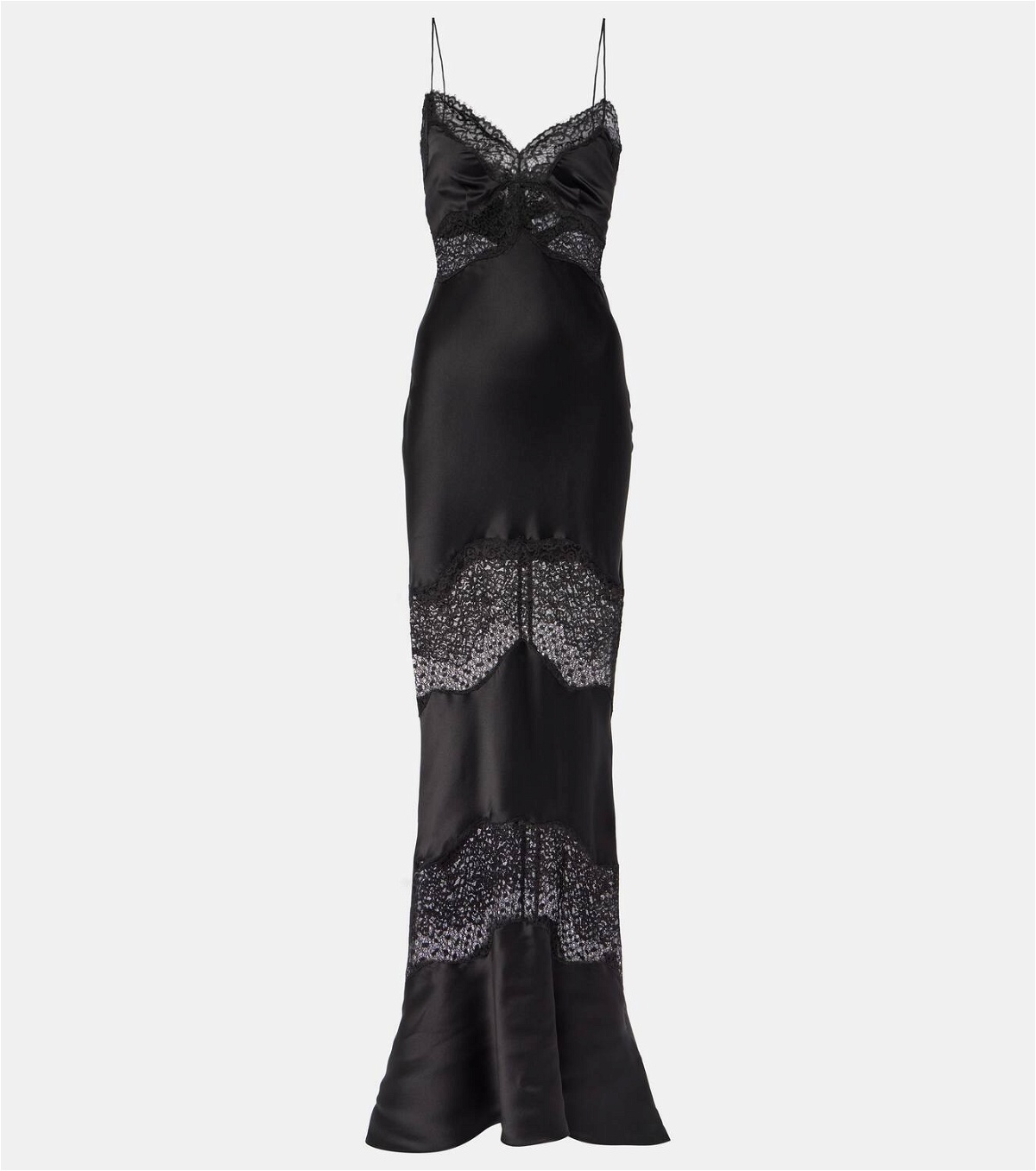 Rebecca Vallance Larisa lace-trimmed silk gown