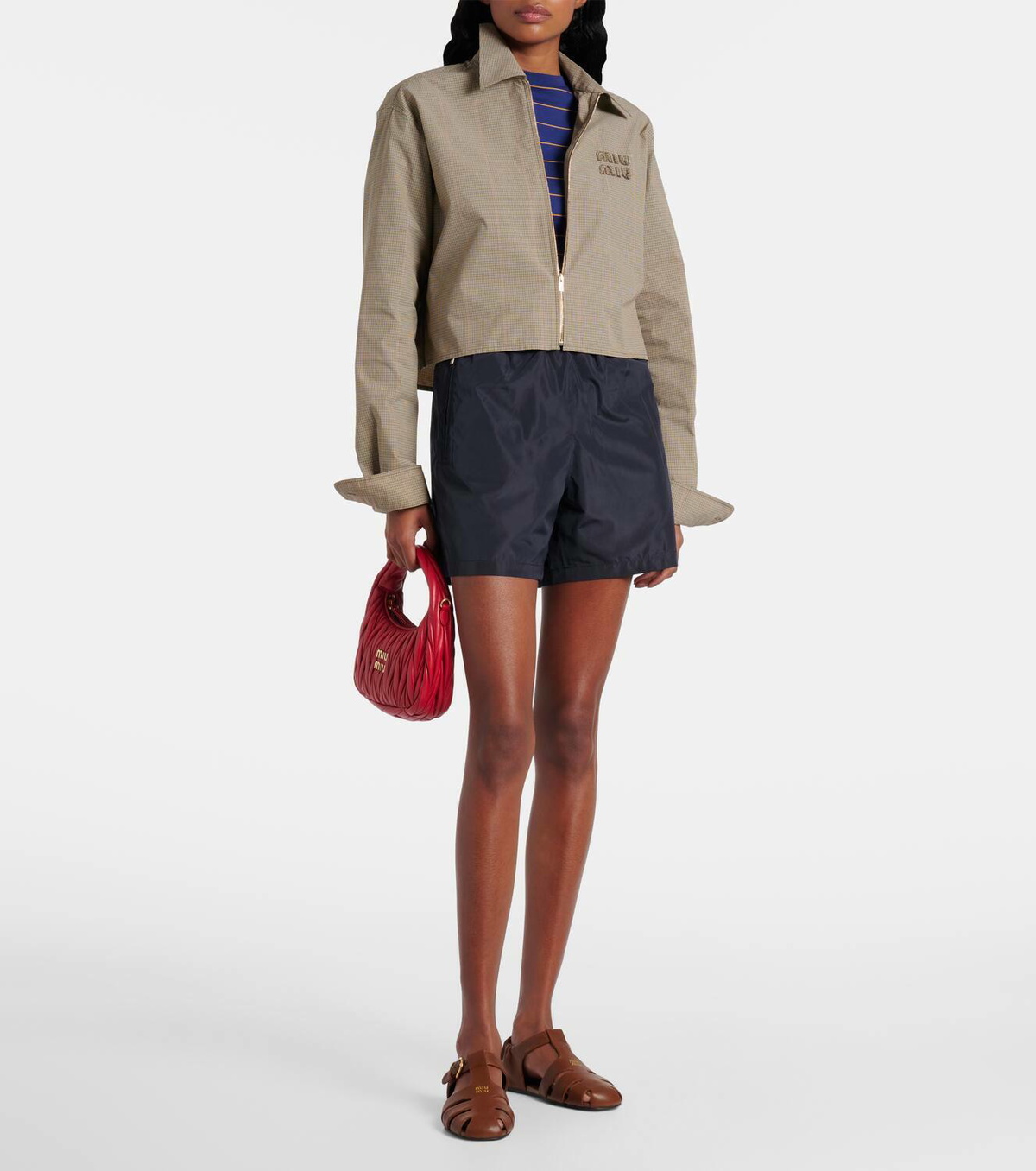 Miu Miu Leather fisherman sandals Miu Miu