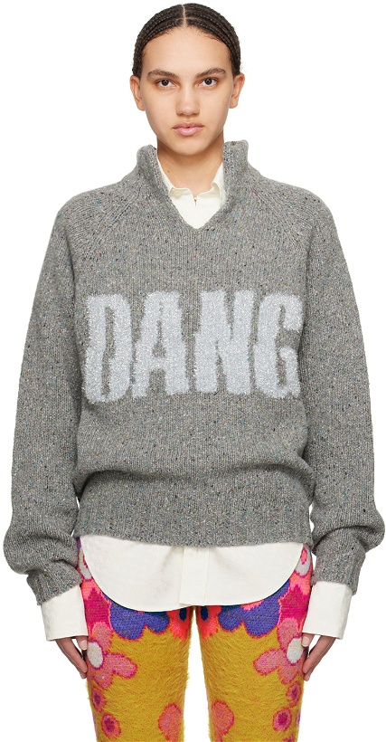 Photo: ERL Gray 'Dangerous' Sweater
