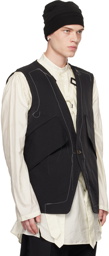 NICOLAS ANDREAS TARALIS Black Loose Thread Vest