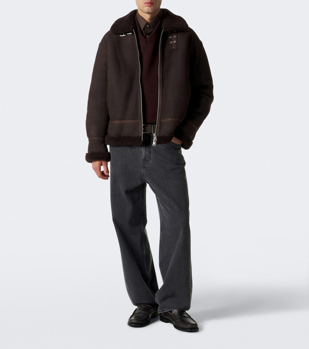 Arma Sano shearling-lined leather jacket