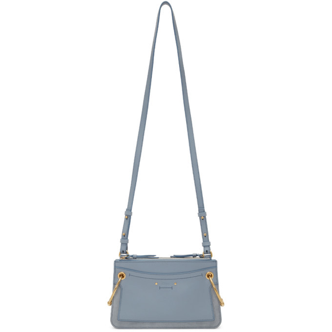 Chloe Blue Mini Roy Double Zip Bag Chloe