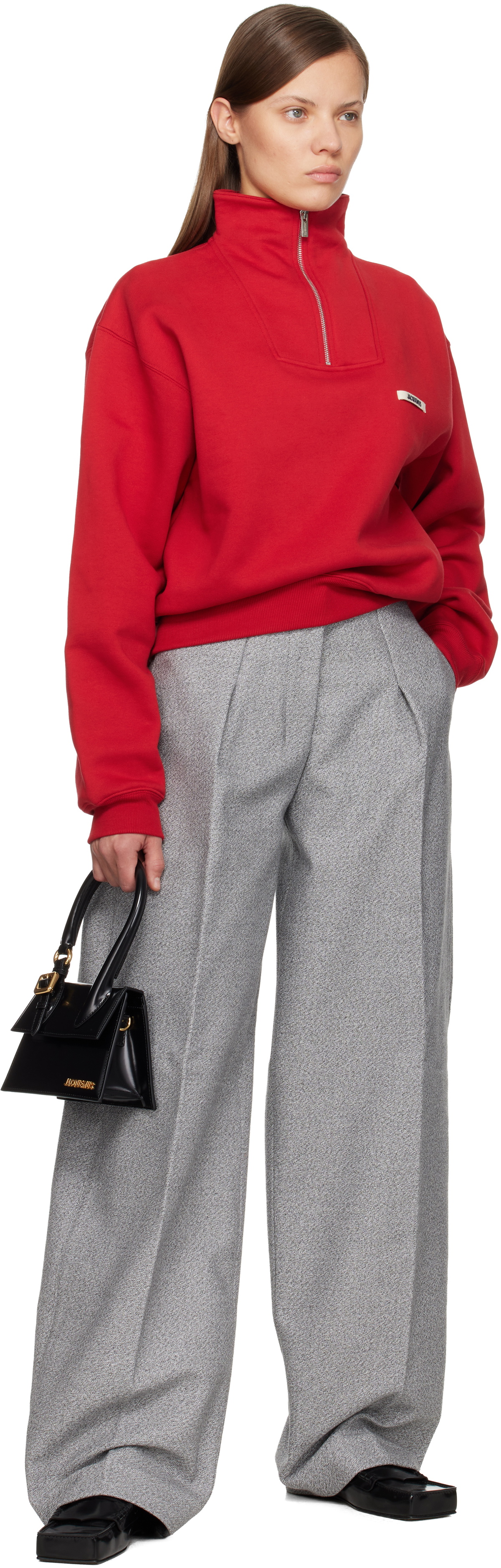 JACQUEMUS Red 'Le Camionneur Gros Grain' Sweatshirt