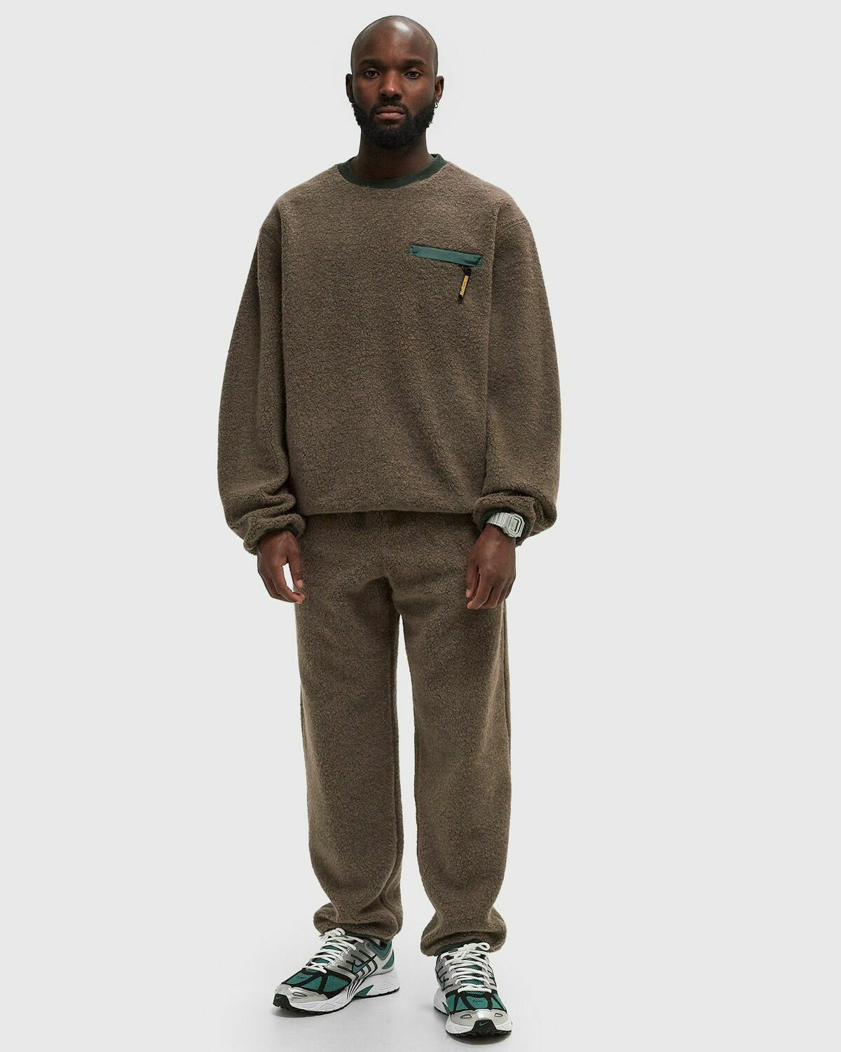 Thisisneverthat X GORETEX WINDSTOPPER Wool Fleece Pant Brown Mens