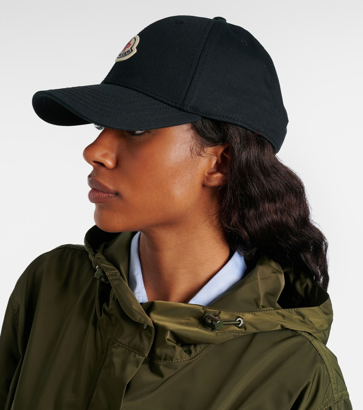 Moncler Logo cotton baseball cap