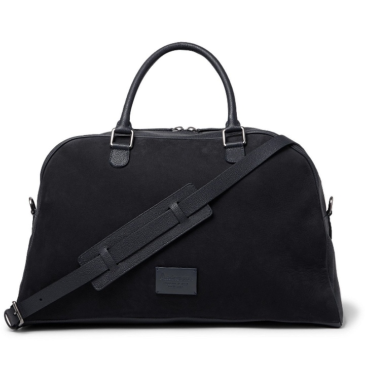 Photo: Anderson's - Full-Grain Leather and Nubuck Holdall - Blue
