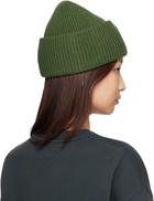 Acne Studios Green Face Logo Beanie