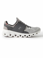ON - Cloudswift Rubber-Trimmed Recycled Mesh Running Sneakers - Gray