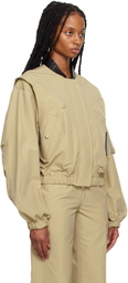 Helmut Lang Beige Oversized Bomber
