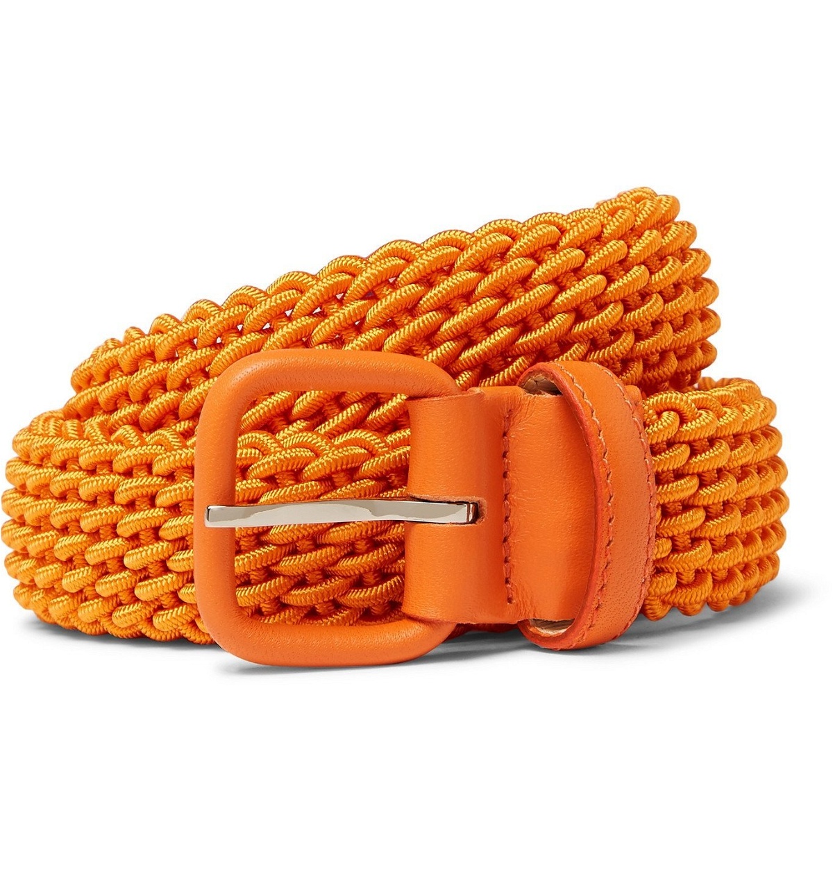 Orange, Black, and Grey Elastic Stretch Woven Belt
