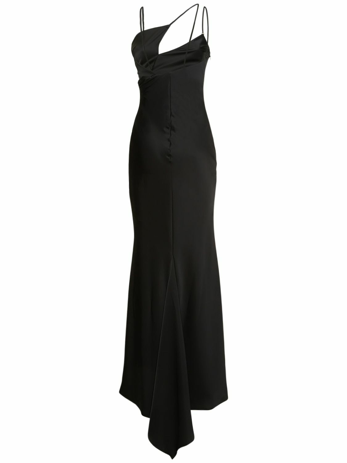 ワンピース THE ATTICO SS25 SATIN LONG DRESS (250WCW00184VVV088 100) THE ATTICO Satin maxi wrap dress | NET-A-PORTER