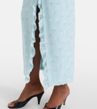 Alessandra Rich Ruffled bow-detail silk maxi dress
