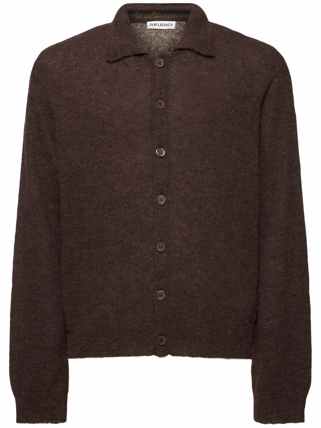 トップス Ourlegacy Evening Polo knit 44 Our Legacy Evening Polo Black Fuzzy Alpaca