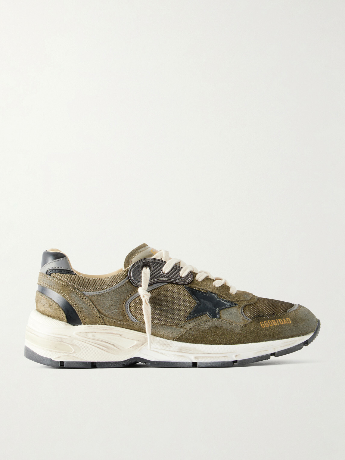 Golden Goose - Running Dad Suede-Trimmed Mesh Sneakers - Green
