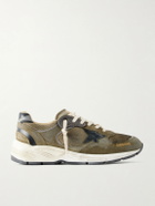 Golden Goose - Running Dad Suede-Trimmed Mesh Sneakers - Green