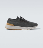 Brunello Cucinelli Leather-trimmed sneakers