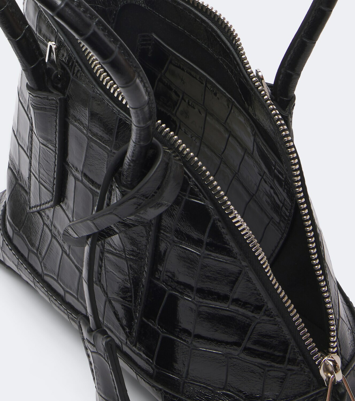The Attico Sant Ambroeus Mini leather top-handle bag