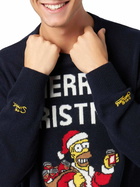 MC2 Saint Barth Man Crewneck Sweater With Homer Simpson Jacquard | The Simpsons Special Edition