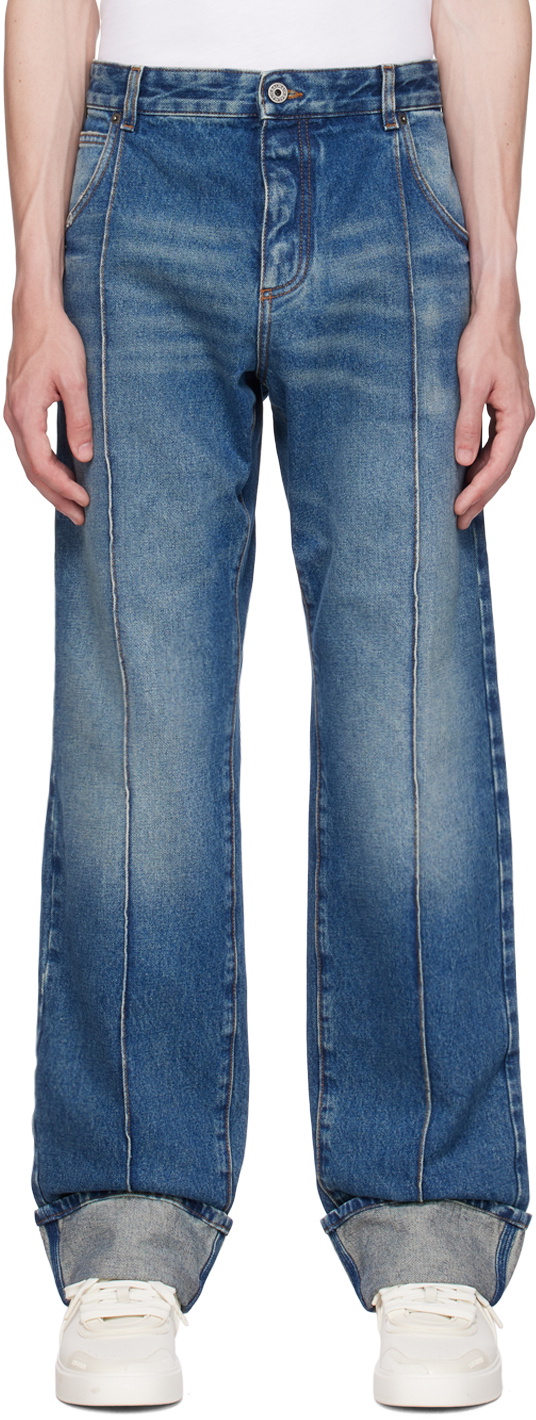 Balmain Blue Straight Jeans Balmain