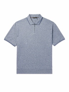 Loro Piana - Cotton and Linen-Blend Polo Shirt - Blue