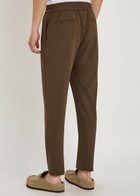 Raith Geneva Textured Tapered-leg Jersey Trousers Brown