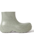 Bottega Veneta - Puddle Glittered Rubber Boots - Silver