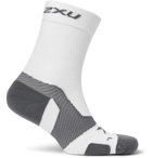 2XU - Vectr Cushioned Stretch-Knit Crew Socks - White