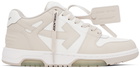 Off-White Beige & White Out Of Office Sneakers