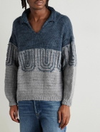 Kartik Research - Jacquard-Knit Wool Sweater - Blue