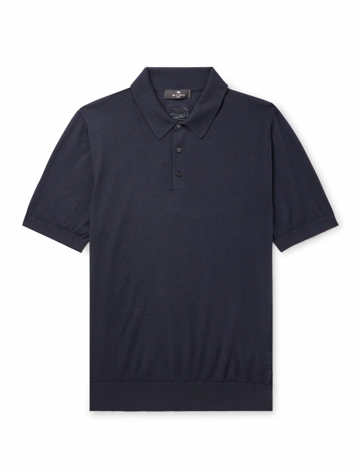 Etro - Cashmere and Silk-Blend Polo Shirt - Blue Etro
