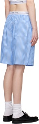 HommeGirls Blue Striped Boy Shorts
